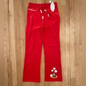 Disney Minnie Mouse red velour sweatpants